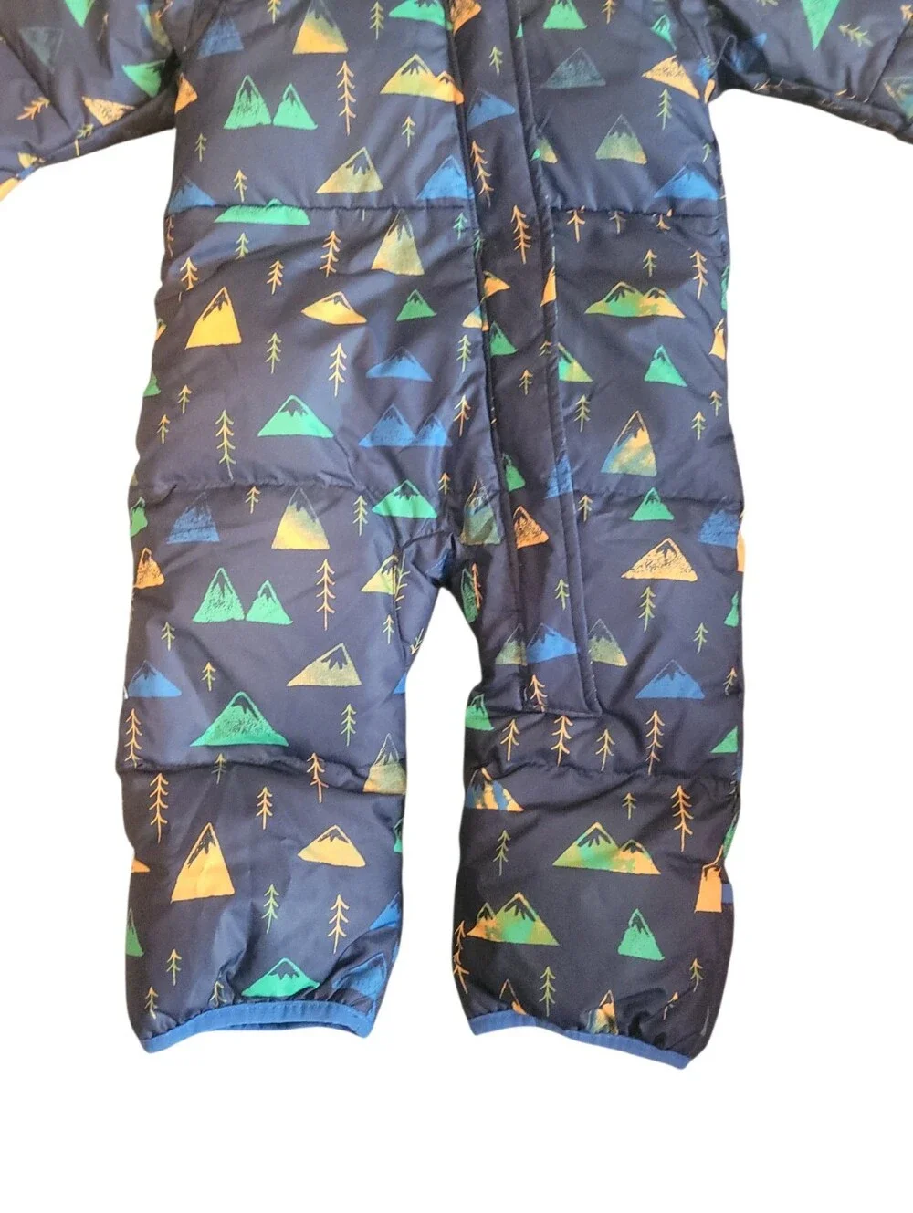 Columbia Baby 12-18M Snowsuit Bunting Puffer Fleece Lined Hooded Mountain Print